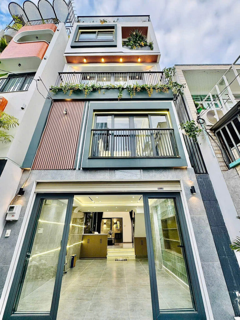 Nhà phố cao cấp Gò Vấp hướng Tây Nam – Gần Nhà Văn Hóa Thiếu Nhi, full nội thất